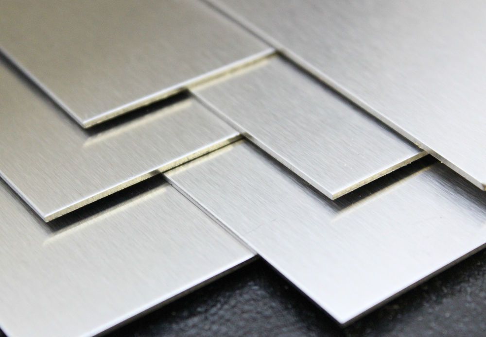 six stainless steel sheets