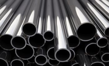 lots of stainless steel pipes